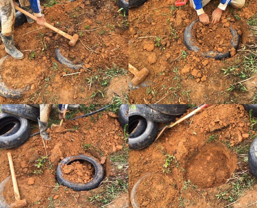 DO IT YOURSELF tire outdoor stair